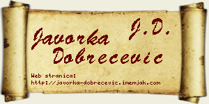Javorka Dobrečević vizit kartica